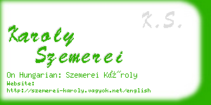 karoly szemerei business card